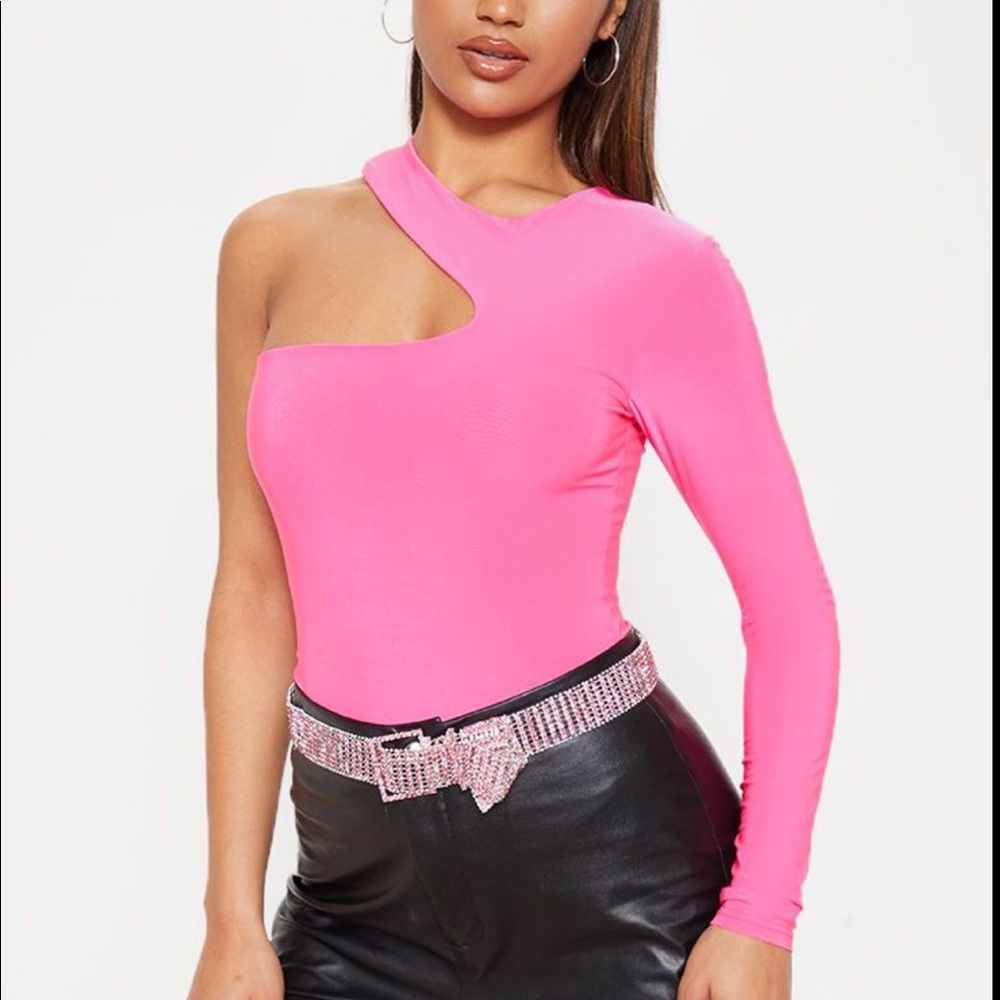 PLT BRAND NEW NEON PINK BODYSUIT Size 6